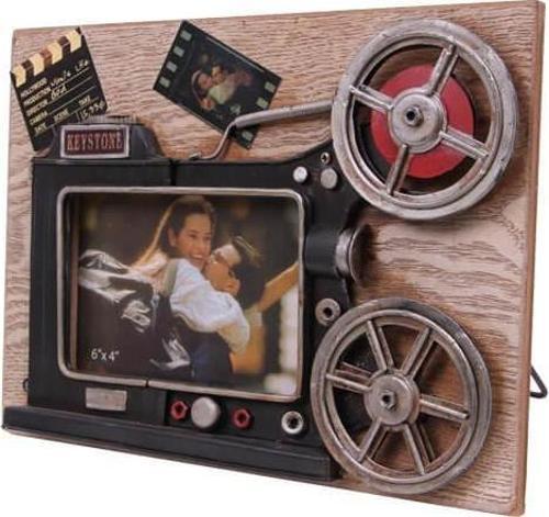 Dekoratif Metal Çerçeve Sinema Temalı Vintage Ev Ofis Hediyelik