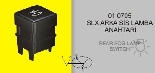 Arka Sis Lambası Anahtarı Fıat Doğan Slx . (1 Ad )