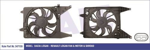 Fan Motoru Davlumbazlı Dacıa Logan 1.5D Sandero (6001550773) (1 Ad )