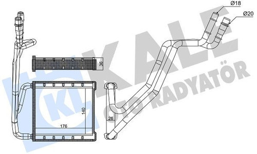 Kalorifer Radyatörü Ford Ka Iıı 1.2 1.5Tdcı 16=> ; Transıt Courıer 1.5Dcı ; Ecosport ; 1.6Td Al/Brz 140×176X26 (1 Ad )