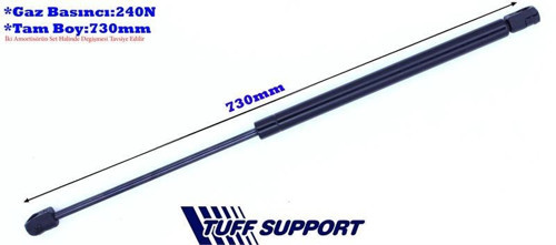 Motor Kaput Amortisörü Vw Golf V / Jetta Iıı 04-06 (Uzunluk=730Mm Basınç=240N) (2 Ad )