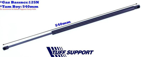 Motor Kaput Amortisörü Vw Touareg 02- (Uzunluk=540Mm Basınç=125N) (2 Ad )