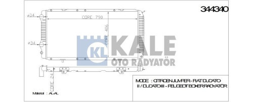 Radyatör Cıtroen Jumper - Fıat Ducato Iı / Ducato Iıı - Peugeot Boxer Al/Brz (1 Ad )