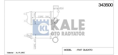 Turbo Radyatörü (Intercooler) Fıat Ducato Peugeot Boxer 2.8 1994-2002 (295X202X62) (1 Ad )