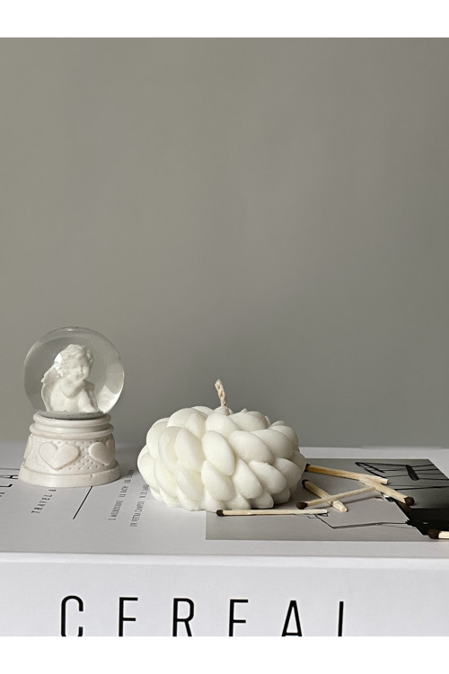 2 Adet Çiçek Bubble Kokulu Vegan Soya Mum