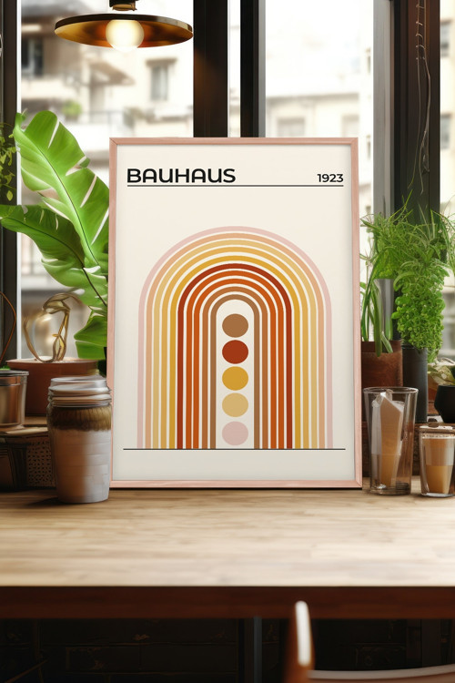 Bohem Tasarımlı Doğal Ahşap Çerçeveli Tablo