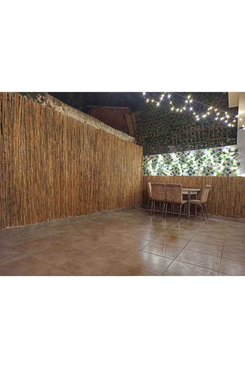 130CM Yükseklik X 500CM Genişlik Doğal Bambu Kamış Hasır Çit Dekoratif Bahçe Balkon ve Duvar Çiti .