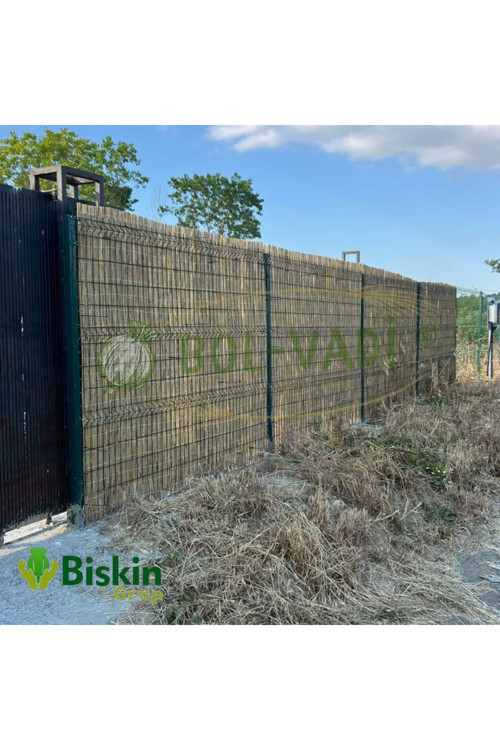 220CM Yükseklik X 100CM Genişlik Doğal Bambu Kamış Hasır Çit Dekoratif Bahçe Balkon ve Duvar Çiti .