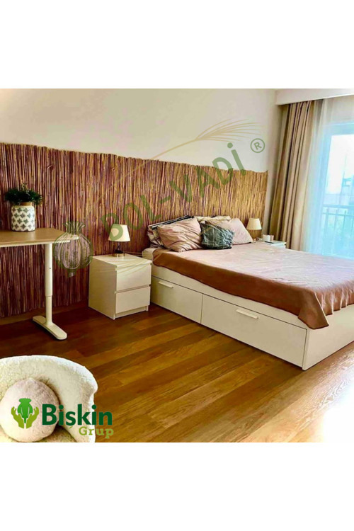 140CM Yükseklik X 500CM Genişlik Doğal Bambu Kamış Hasır Çit Dekoratif Bahçe Balkon ve Duvar Çiti .