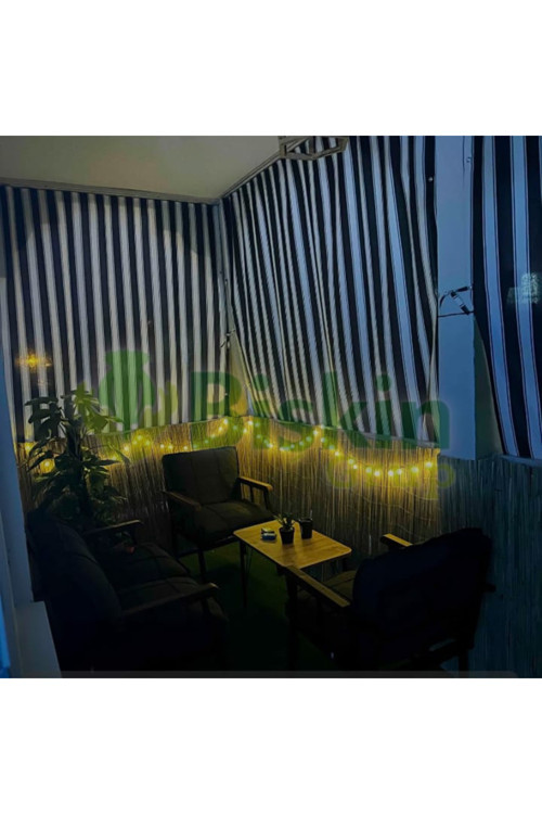 1Metre Yükseklik X 2.5 Metre Genişlik Bambu Kamış Hasır Çit Dekoratif Bahçe Balkon ve Duvar Çiti .