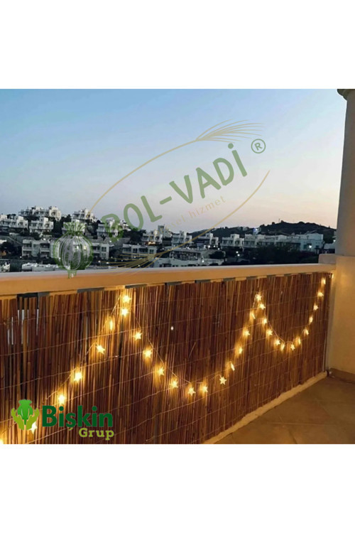 120CM Yükseklik X 100CM Genişlik Doğal Bambu Kamış Hasır Çit Dekoratif Bahçe Balkon ve Duvar Çiti .