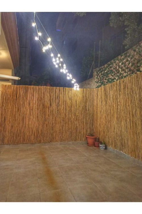 230CM Yükseklik X 250CM Genişlik Doğal Bambu Kamış Hasır Çit Dekoratif Bahçe Balkon ve Duvar Çiti .