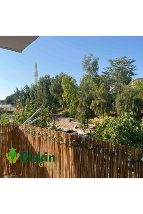 60cm x 1.5 Metre Bambu Kamış Hasır Çit. Gölgelik. Doğal Misina İpli Hasır