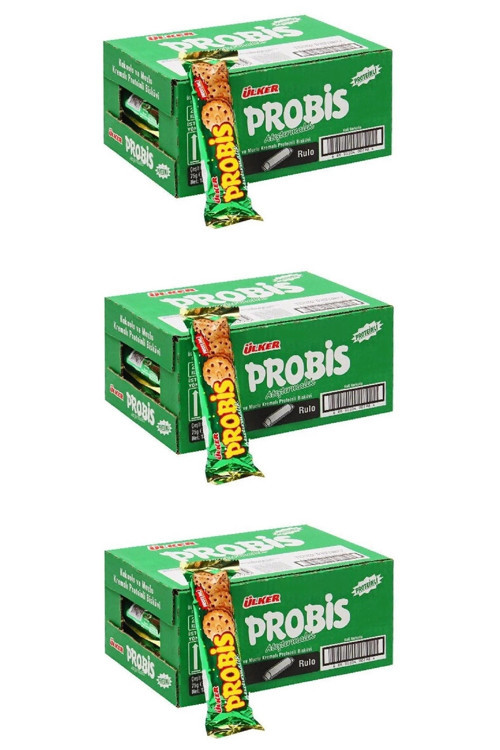 PROBİS Proteinli Bisküvi - Kakaolu ve Muzlu Kremalı - 75 gram - 54 Adet