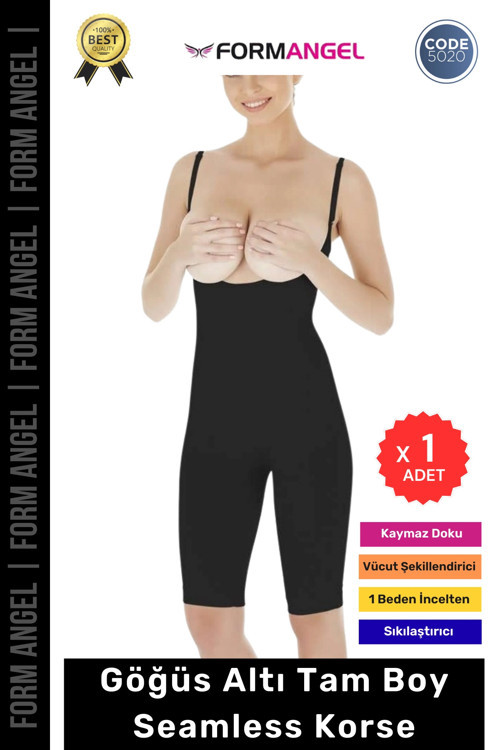 #Korse Dikişsiz Toparlayıcı Kaymaz Seamless Sıkılaştırıcı Kadın Göğüs Altı Tam Boy Korse - 1 Adet