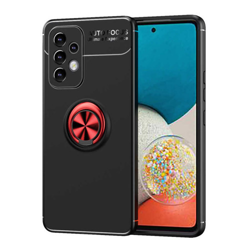 Galaxy A33 5G Kılıf Mkst Ravel Silikon Kapak - Siyah-Kırmızı