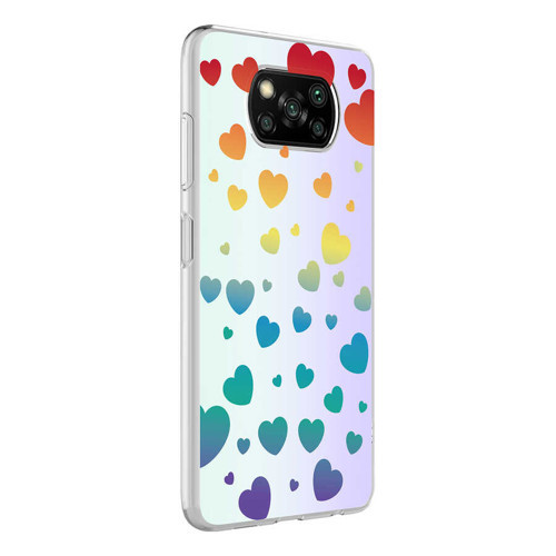 Poco X3 Kılıf Mkst M-Blue Desenli Kapak - Heart No3