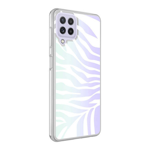Galaxy M22 Kılıf Mkst M-Blue Desenli Kapak - Zebra No1
