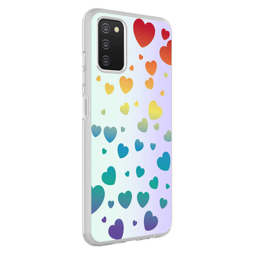 Galaxy A03S Kılıf Mkst M-Blue Desenli Kapak - Heart No3