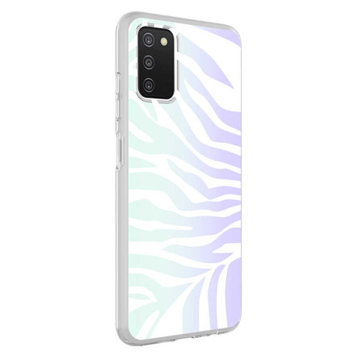 Galaxy A03S Kılıf Mkst M-Blue Desenli Kapak - Zebra No1