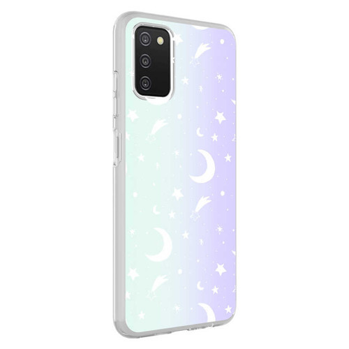 Galaxy A03S Kılıf Mkst M-Blue Desenli Kapak - Moon No4