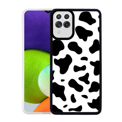 Galaxy M32 Kılıf Mkst M-Fit Desenli Kapak - Cow No1