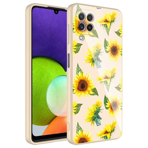 Galaxy M32 Kılıf Kamera Korumalı Desenli Sert Silikon Mkst Epoksi Kapak - No2