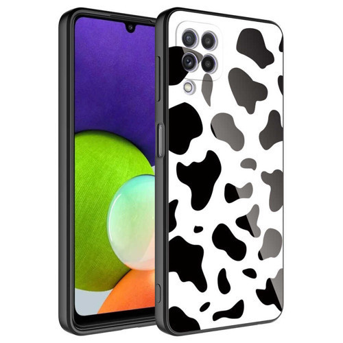 Galaxy M32 Kılıf Kamera Korumalı Desenli Sert Silikon Mkst Epoksi Kapak - No7