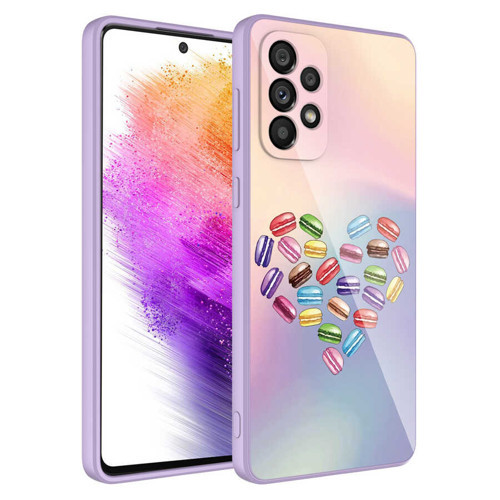 Galaxy A33 5G Kılıf Kamera Korumalı Desenli Sert Silikon Mkst Epoksi Kapak - No1