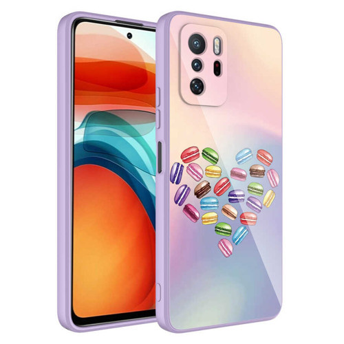 Redmi Note 10 Pro Kılıf Kamera Korumalı Desenli Sert Silikon Mkst Epoksi Kapak - No1