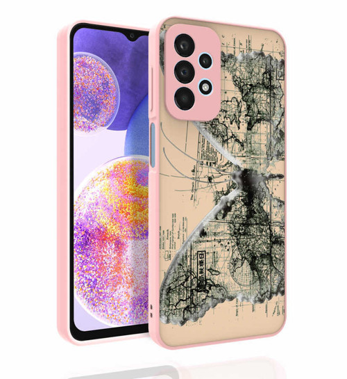 Galaxy A23 Kılıf Desenli Kamera Korumalı Parlak Mkst Nora Kapak - No4