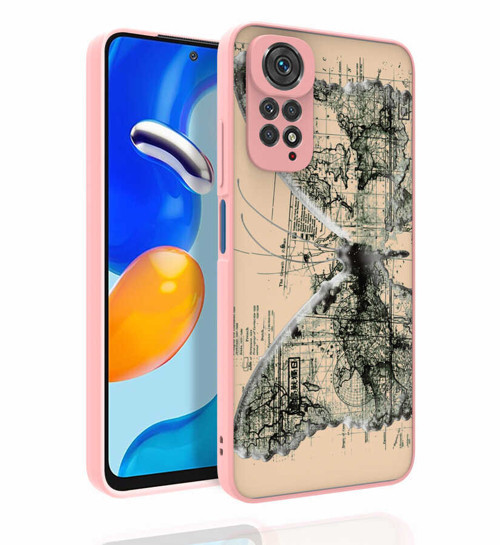 Redmi Note 11 Global Kılıf Desenli Kamera Korumalı Parlak Mkst Nora Kapak - No4