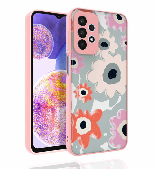 Galaxy A23 Kılıf Desenli Kamera Korumalı Parlak Mkst Nora Kapak - No5