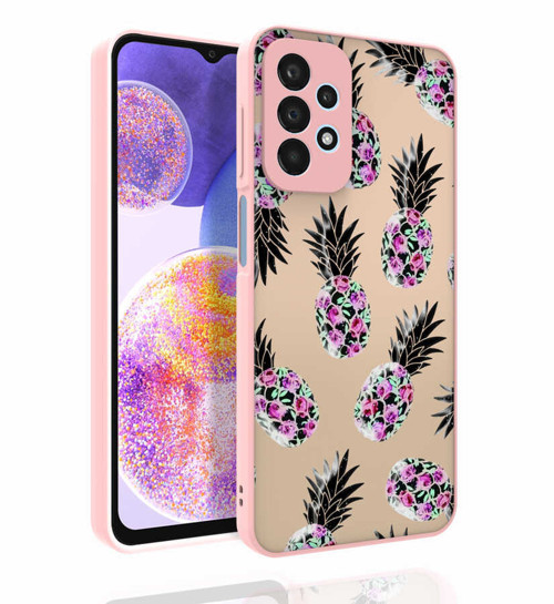 Galaxy A23 Kılıf Desenli Kamera Korumalı Parlak Mkst Nora Kapak - No1