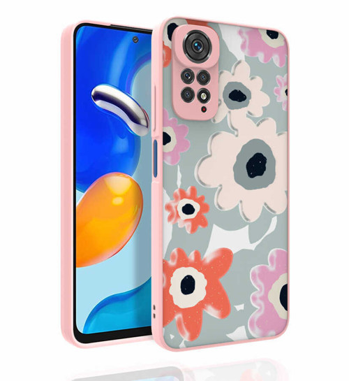 Redmi Note 11 Global Kılıf Desenli Kamera Korumalı Parlak Mkst Nora Kapak - No5