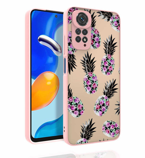Redmi Note 11 Global Kılıf Desenli Kamera Korumalı Parlak Mkst Nora Kapak - No1