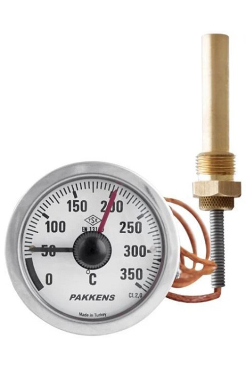 Q60X350C Kontaklı 2 Mt Spiralli Termometre Pakkens