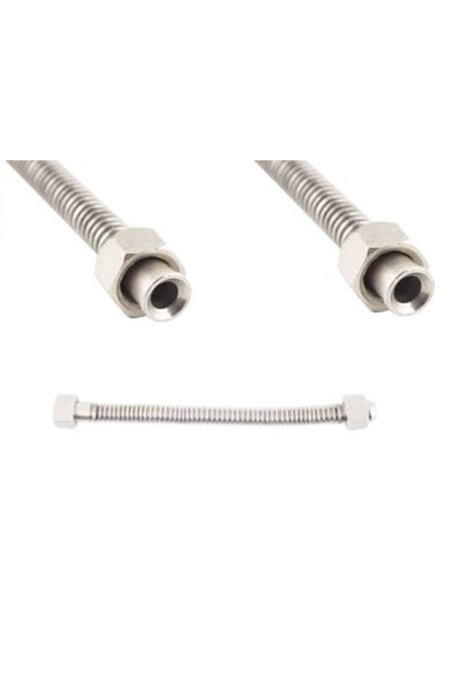 70Cm 3/8-3/8 Paslanmaz Çelik Esnek Gaz Flex Çift Rekorlu