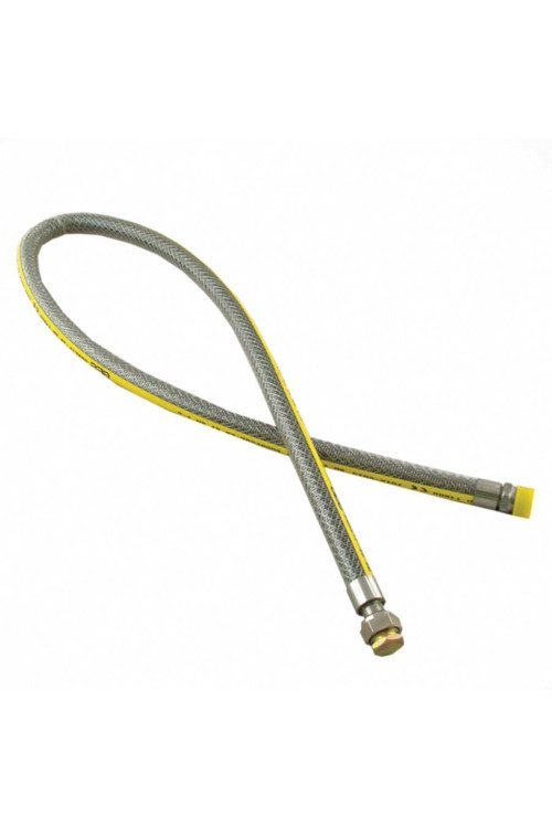 Doğalgaz Bağlantı Hortumu Çelik Örgülü Flex Gaz Hortumu 75 Cm 1/2-1/2 Ts-En14800