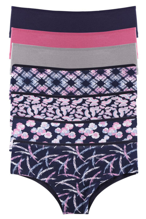 Kadın Külot Şort 7 Li Paket Likralı Mıxcolor