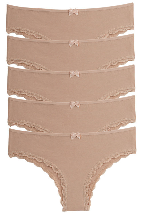 Kadın Külot 5 Li Paket Brazillian Ten