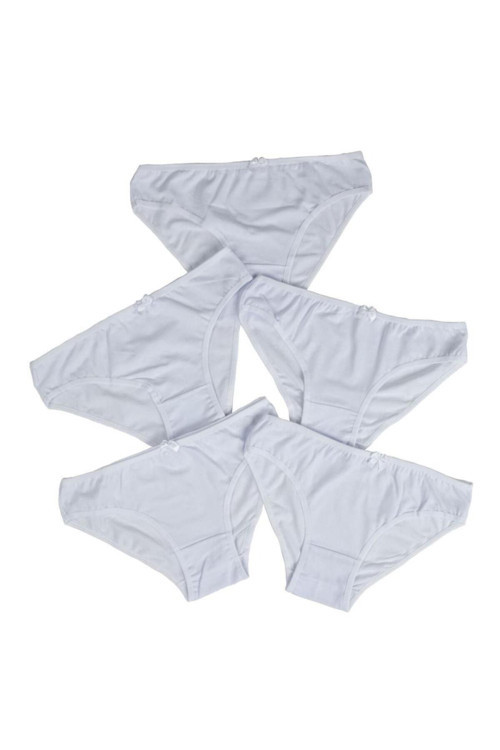 Kadın Külot 5 Li Paket Likralı Beyaz