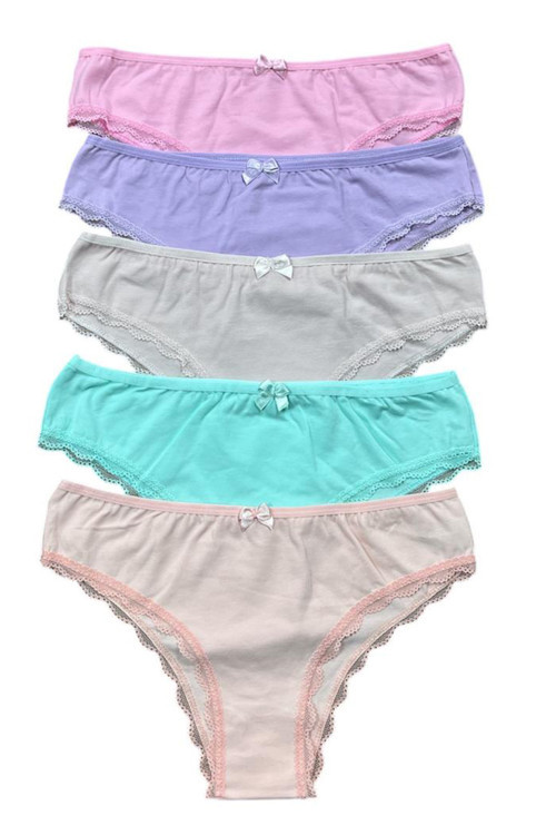 Kadın Külot 5 Li Paket Brazillian Somon