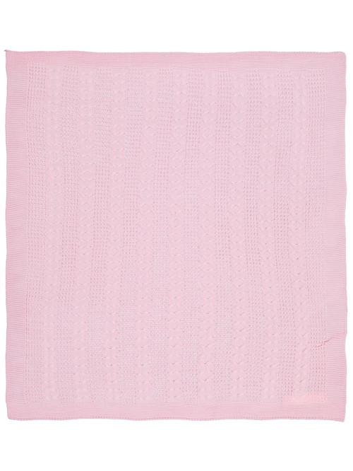 Saç Örgülü Düz Battaniye - Pembe Standart