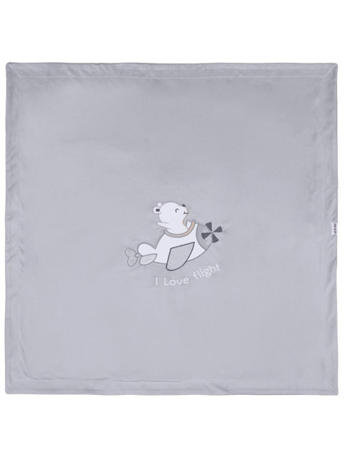 Velboa Uçaklı Erkek Battaniye - Gri Standart