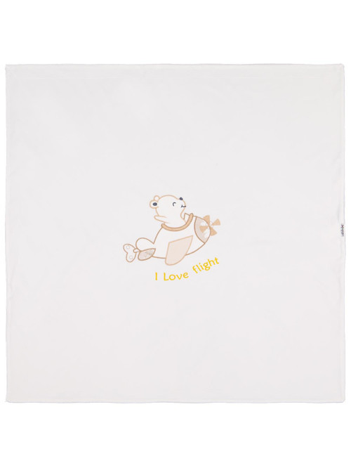 Velboa Uçaklı Erkek Battaniye - Ekru Standart