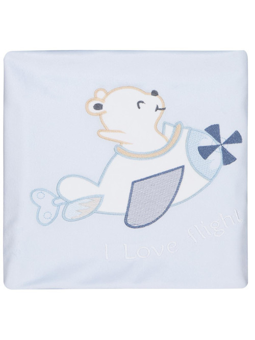 Velboa Uçaklı Erkek Battaniye - Mavi Standart