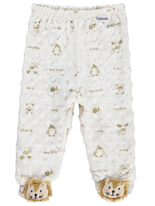 Civil Baby Desenli 1-6 Ay Tek Alt Bebe - Ekru 6-9 Ay