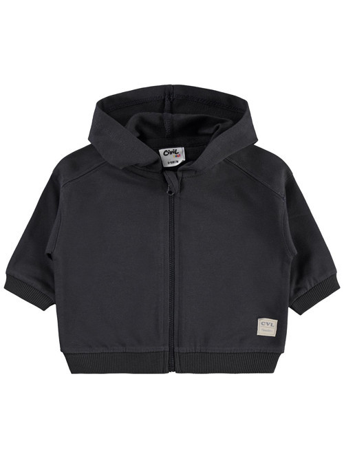 Civil Basic Timeless Kapüşonlu 6-18 Ay Hırka - Gri 9-12 Ay