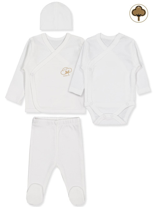 Organik Pamuklu Set - Ekru Prematüre